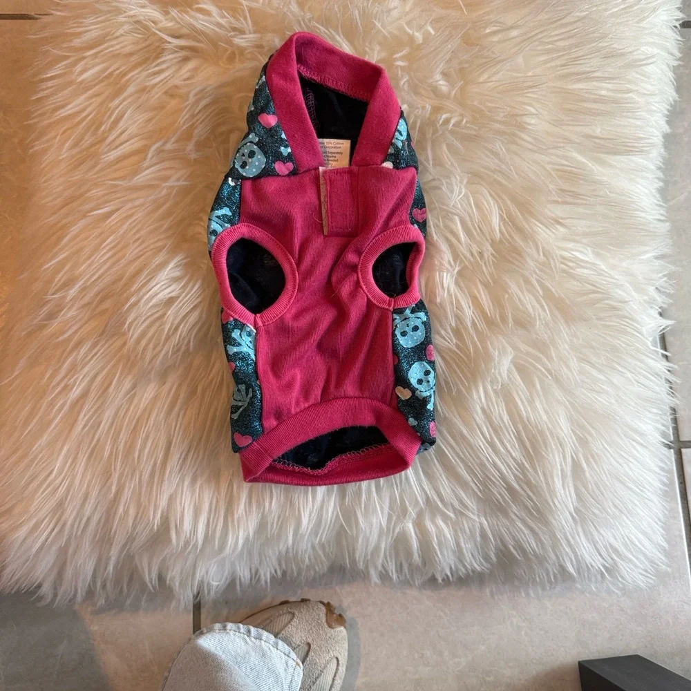 Stylish Pink and Blue Cat Hoodie
